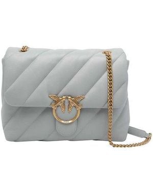 Pinko Shoulder Bag Calf Leather Shoulder-Bags - Grey