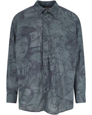 Magliano Aldas Twisted Viscose Shirt - Blue