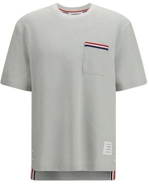 Thom Browne Cotton T-Shirt - Gray