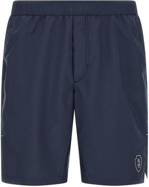 Brunello Cucinelli Polyester Bermuda Shorts - Blue