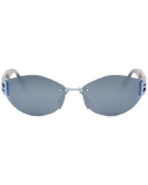 Fendi Sunglasses Geometric Rimless, Matte Frame And Lens Fe40159U84C - Blue