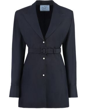 Prada Wool And Mohair Blazer - Blue