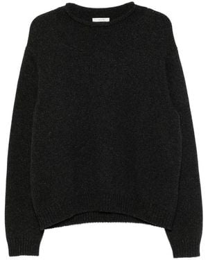 The Row Ribbed Cashmere Knit Sweater - Black
