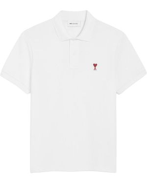 Ami Paris Ami T-Shirts And Polos Main Material Cotton - White