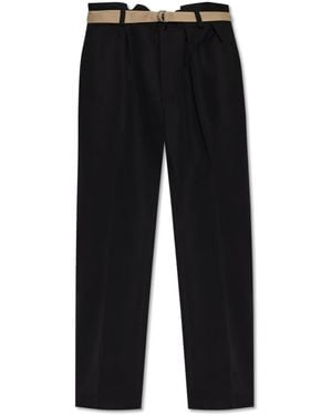 Maison Margiela Pants With Belt - Black