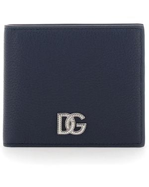 Dolce & Gabbana Bi-Fold Leather Wallet - Blue