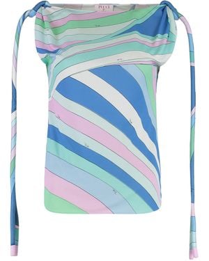 Emilio Pucci Printed Blouse - Blue