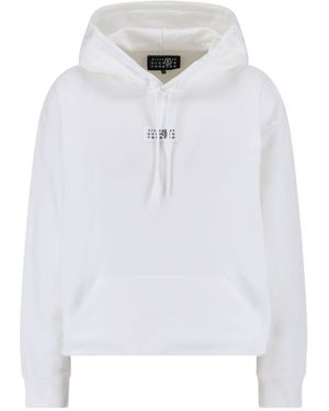 MM6 by Maison Martin Margiela Numeric" Hoodie - White