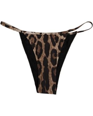 Dolce & Gabbana Leopard Triangle Tanga Panty Underwear 25+Pa Clothing - Black