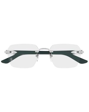 Cartier Cartier Eyewear Ct0623O003 Rimless Sunglasses - Blue