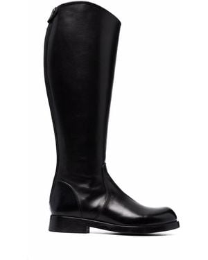 Alberto Fasciani Calfskin Leather Ankle Boots - Black