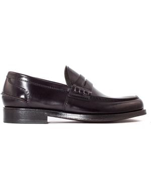 Green George Cuoio Vitello Moro Calf Leather Shoe - Black