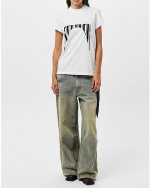 Rick Owens Drkshdw Small Level Logo T-Shirt Clothing Tops & T-Shirts - White