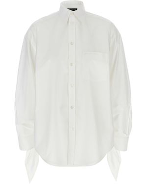 Balenciaga Knotted Cuffs Shirt - White