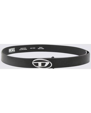DIESEL Leather D Belt - Black