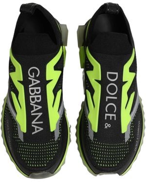 Dolce & Gabbana Sorrento Low Top Sneakers Shoes Polyester Viscose - Green