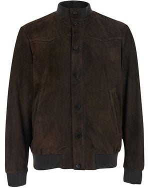 Low Brand Suede Bottom Jumper - Black