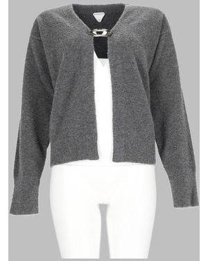 Bottega Veneta Cashmere Cardigan Jumper - Grey