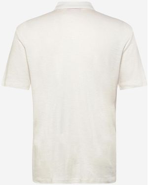 BOSS Polo Shirt Linen-Blend Lyocell - White