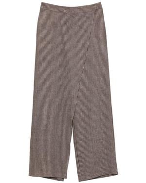 Alysi Wide-Leg Pants - Gray