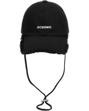 Jacquemus Jacquemus Ja315413Bm Logo-Embroidered Cotton Baseball Cap - Black
