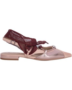 Pinko Slingback Ballerina Flats With Pointed Toe - Purple