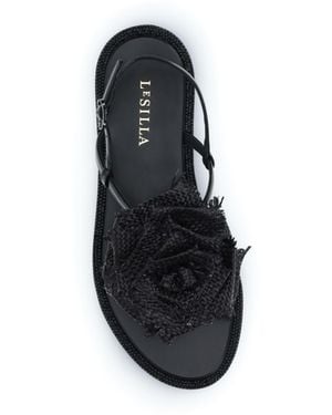 Le Silla Sandals Rose Calf Leather - Black