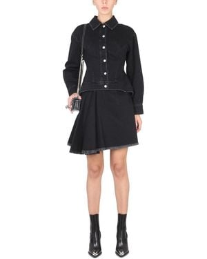 McQueen Asymmetrical Mini Skirt - Black