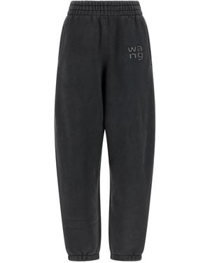T By Alexander Wang Hotfix Logo Sweatpants - Black