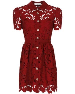 Self-Portrait Lace Dress - Red