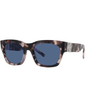 Givenchy Sunglasses Square Full Rim, Colored Havana Frame And Lens Gv40072I55V - Blue