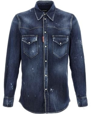 DSquared² Fashion Western Shirt - Blue