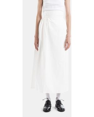 Sofie D'Hoore Sakina Long Gathered Skirt Off- Cotton Poplin - White