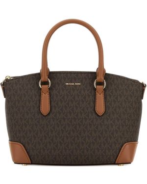 Michael Kors Printed Canvas Murphy Handbag - Brown