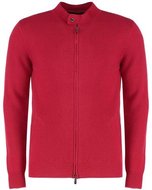 Moorer Sweater With Zip - Red