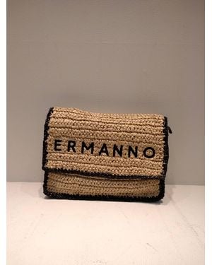 Ermanno Scervino Flap Romina Calf Leather Bag - Natural