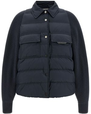 Brunello Cucinelli Polyester Full-Length Jacket Clothing - Blue