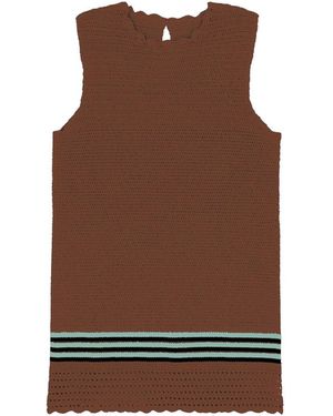 B.B. Wallace Débardeur Reinhardt Rayures Contrastantes Laine Marron Multicolore Tank Tops - Brown