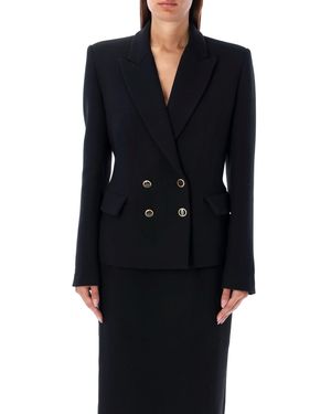 Alessandra Rich Double Breasted Blazer - Black