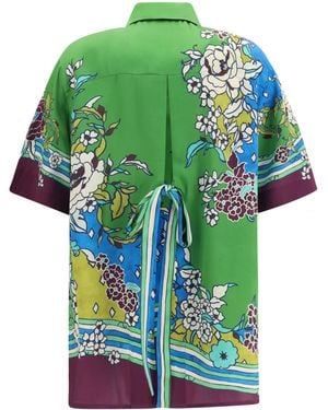 ALÉMAIS Nanci Silk Shirt - Green