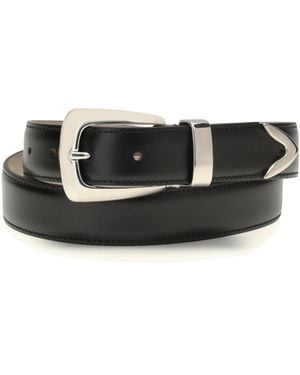 KHAITE Benny Belt Calf Leather Bos Taurus E Braces - Black