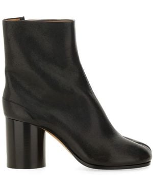 Maison Margiela Tabi Leather Ankle Boots - Black
