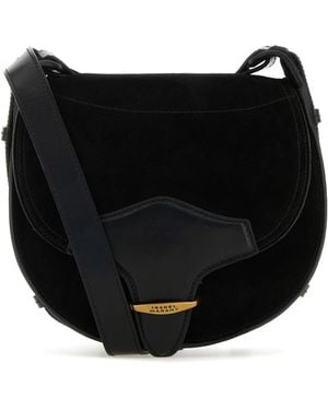 Isabel Marant Suede Botsy Crossbody Bag - Black