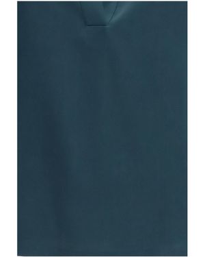 Tom Ford Deep V-Neck Silk Shirt - Blue