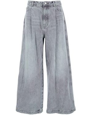 Juun.J Jeans With Faded Effect And Wide Legi N Denim - Grey