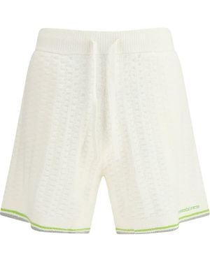 CASABLANCA Tennis Bouclé Shorts - White
