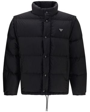Prada Goose Down Full-Length Jacket Clothing - Black