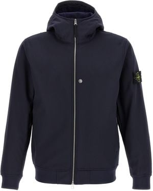 Stone Island Soft Shell-R E.Dyetechnology Jacket - Blue