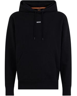 BOSS Hooded Sweatshirt Cotton Jumpers - Black