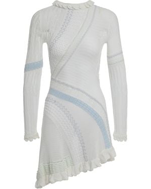 Roberta Einer Knitted Dress With Long Sleeves Cotton - White
